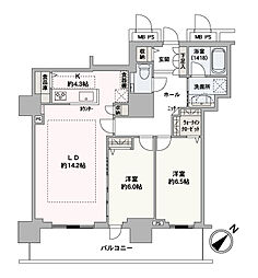 間取図画像 2LDK