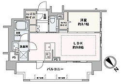 クリオラベルヴィ豊平 1LDKの間取図画像