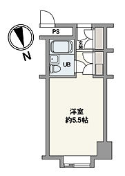 南四条ユニハウス ワンルームの間取図画像