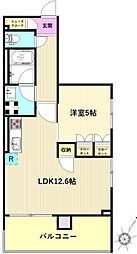 グレーシア海老名さがみ野テラス 1LDKの間取図画像