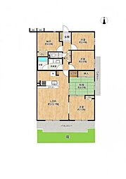 キャッスルハイツ西一宮 4SLDKの間取図画像