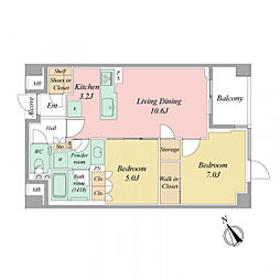 間取図画像 2LDK