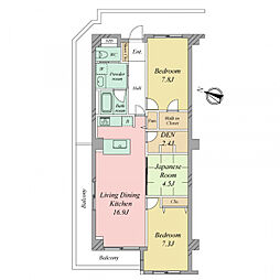 間取図画像 3SLDK