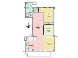 ドルフ高輪 3LDKの間取図画像