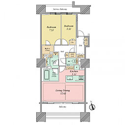 間取図画像 2LDK