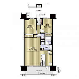 プレサンスロジェ金山セリエ 2LDKの間取り