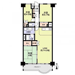 コミュニタス千代が丘S棟 3LDKの間取図画像