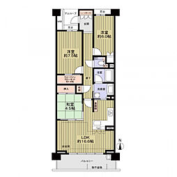 ザ・パークハウス八事月見ケ岡 3LDKの間取図画像