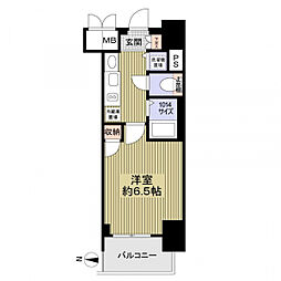 ライジングコート瑞穂通 1Kの間取図画像