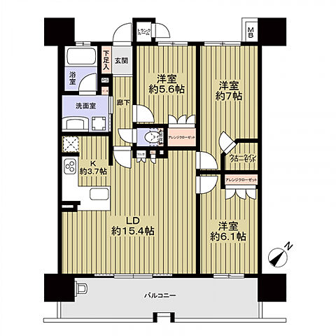 間取り ファミリアーレ大池公園 9階/-