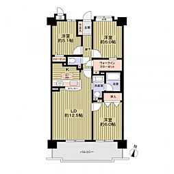 ライオンズマンション東郷西館 3LDKの間取図画像