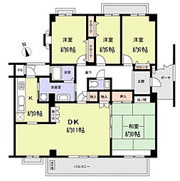 コープ野村川名山 4LDKの間取図画像