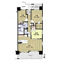 リベール明石西新町 3LDKの間取図画像