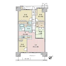 ハピアス西神南 4LDKの間取図画像