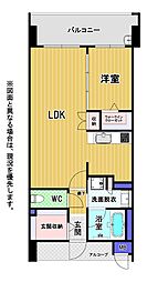 モントーレ東比恵クレア 1LDKの間取図画像