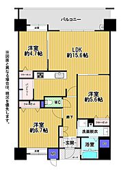 サンパーク青山 3LDKの間取図画像