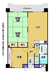 ホワイトキャッスル今池2 3LDKの間取図画像