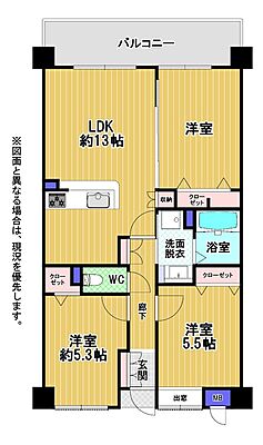 間取り ディアヒルズ小倉井堀けやきが丘弐番館 7階/-
