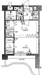 グランドステイツ薬院ギャラリー 2Kの間取図画像