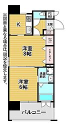 エンクレスト薬院2 2Kの間取図画像