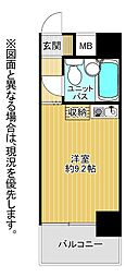 ホワイトパレス黄金 ワンルームの間取図画像
