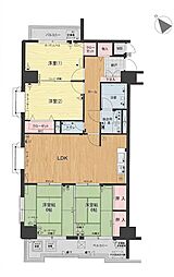 三井薬院ハイツ 4LDKの間取図画像