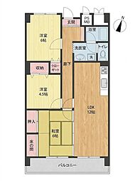 グリーンハイツ今池 3LDKの間取図画像