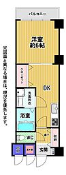 皐月マンション博多 1DKの間取図画像