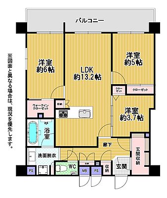 間取り サンレリウス小倉駅南 12階/-