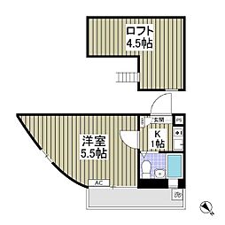 ジュネパレス松戸第31 1Kの間取図画像