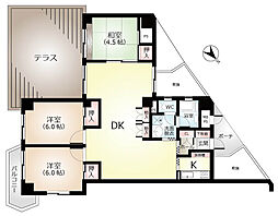 青木町ハイツ1号棟 3LDKの間取図画像