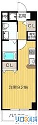 セレブコート木川 ワンルームの間取図画像
