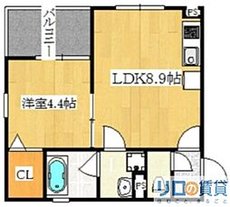 KTIレジデンス西中島3 1LDKの間取図画像