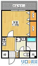 エル・カスティージョ 1Kの間取図画像