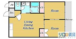 パークロッジ 2LDKの間取図画像