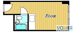 新大阪コーポビアネーズ ワンルームの間取図画像