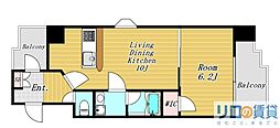 スプランディッド新大阪5 1LDKの間取図画像
