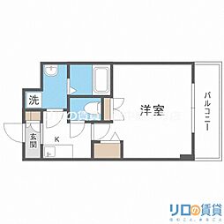 アーデン江坂3 1Kの間取図画像
