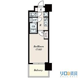セレニテ新大阪プリエ 14階1Kの間取り