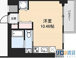 FEEL三国 1001 10階ワンルームの間取り