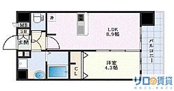 プレサンス新大阪ヴィガ 10階1DKの間取り