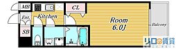 エスリードレジデンス新大阪プライム 6階1Kの間取り