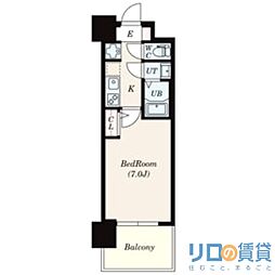 セレニテ新大阪プリエ 7階1Kの間取り