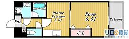 フルーヴトレーズ 1DKの間取図画像
