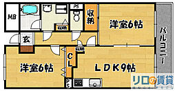 ベルメゾン 2LDKの間取図画像