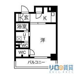 エステムヒルズ新大阪 1Kの間取図画像