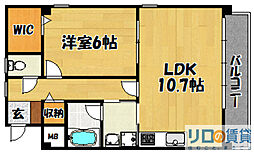 瑞光セレニテ 1LDKの間取図画像