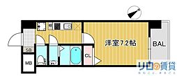 ファーストフィオーレ北大阪ミラージュ 1Kの間取図画像