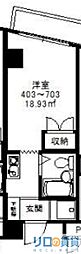 R-CUBE新大阪 1Kの間取図画像