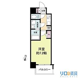 OrchidResidence新大阪 1Kの間取図画像